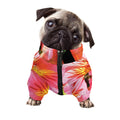Pink Alstroemeria Print Dog Zip Up Jacket