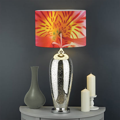 Pink Alstroemeria Print Drum Lamp Shade