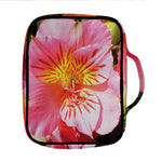 Pink Alstroemeria Print Front Pocket Bible Bag