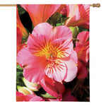 Pink Alstroemeria Print House Flag