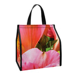 Pink Alstroemeria Print Insulated Lunch Tote