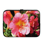 Pink Alstroemeria Print Laptop Sleeve