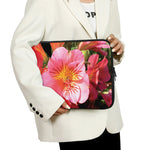 Pink Alstroemeria Print Laptop Sleeve