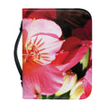 Pink Alstroemeria Print Leather Bible Cover