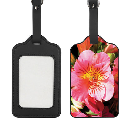 Pink Alstroemeria Print Luggage Tag