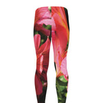 Pink Alstroemeria Print Men's leggings