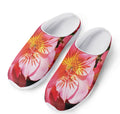 Pink Alstroemeria Print Mesh Casual Shoes