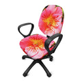 Pink Alstroemeria Print Office Chair Cover