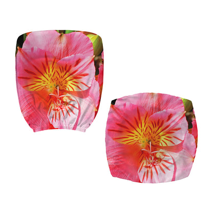 Pink Alstroemeria Print Office Chair Cover