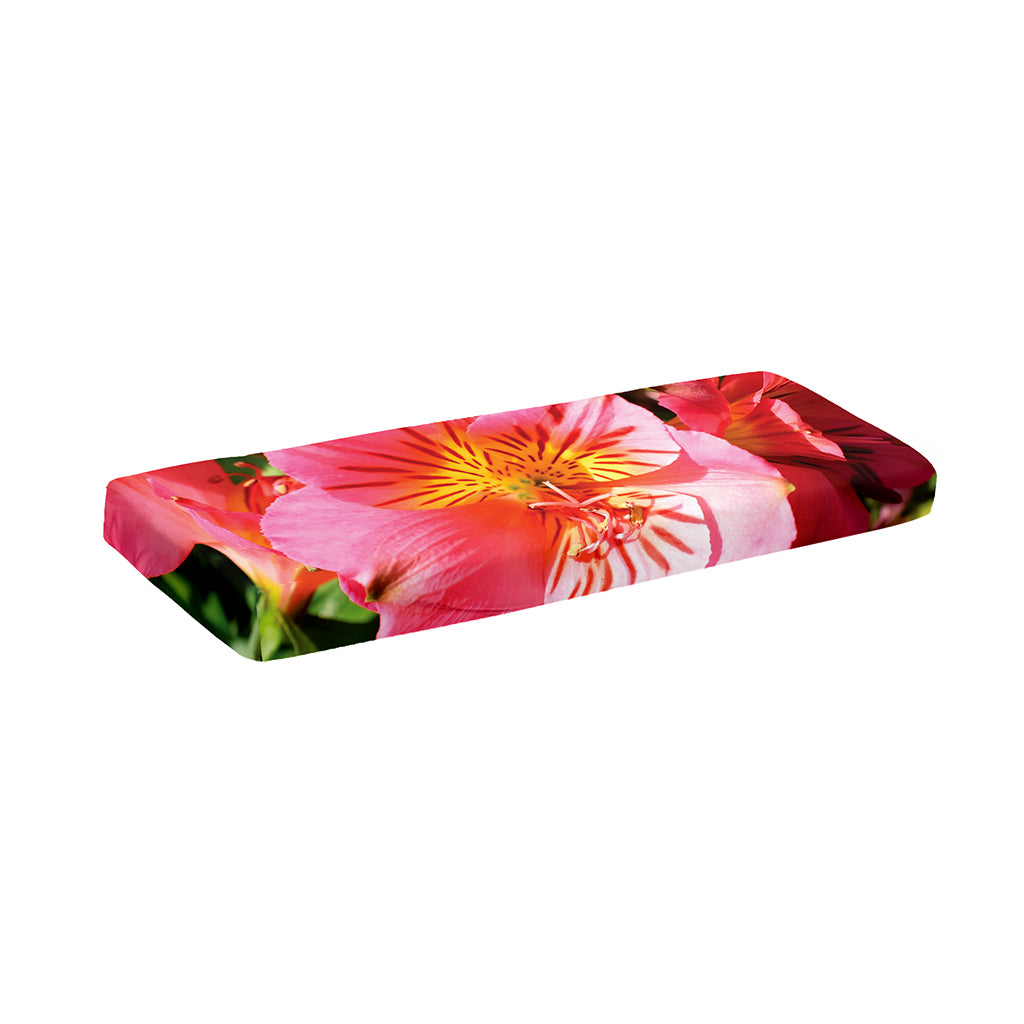 Pink Alstroemeria Print Piano Keyboard Cover