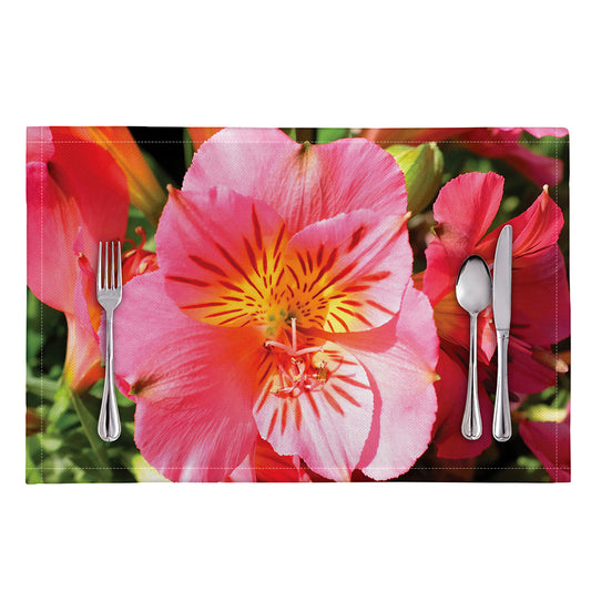 Pink Alstroemeria Print Placemat