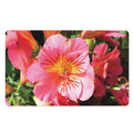 Pink Alstroemeria Print Polyester Doormat