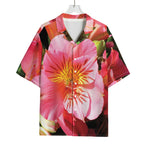 Pink Alstroemeria Print Rayon Hawaiian Shirt