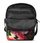 Pink Alstroemeria Print Rectangular Crossbody Bag