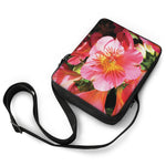 Pink Alstroemeria Print Rectangular Crossbody Bag