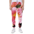 Pink Alstroemeria Print Joggers