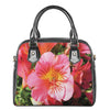 Pink Alstroemeria Print Shoulder Handbag