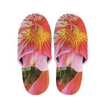 Pink Alstroemeria Print Slippers