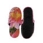 Pink Alstroemeria Print Slippers