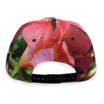 Pink Alstroemeria Print Snapback Cap