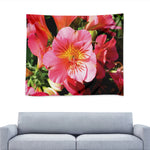 Pink Alstroemeria Print Tapestry