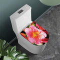 Pink Alstroemeria Print Toilet Lid Cover