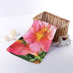 Pink Alstroemeria Print Towel