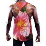 Pink Alstroemeria Print Training Tank Top