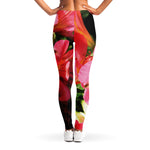 Pink Alstroemeria Print Women's Leggings