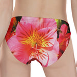 Pink Alstroemeria Print Women's Panties