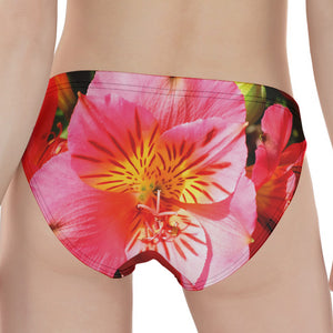 Pink Alstroemeria Print Women's Panties