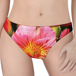 Pink Alstroemeria Print Women's Thong