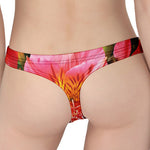 Pink Alstroemeria Print Women's Thong