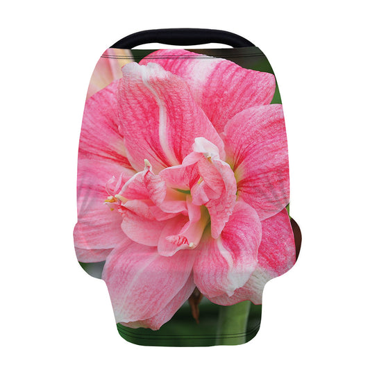 Pink Amaryllis Print Baby Seat Cover
