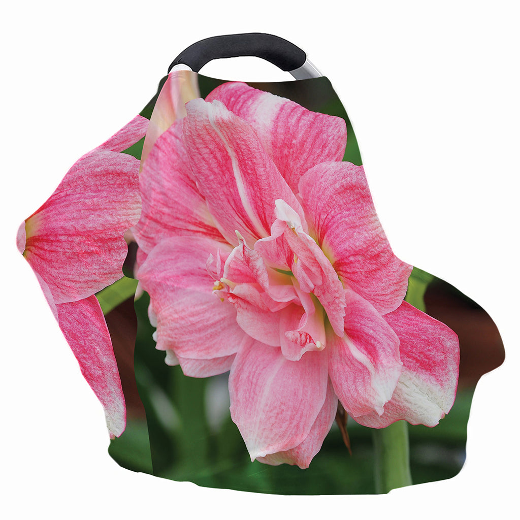 Pink Amaryllis Print Baby Seat Cover