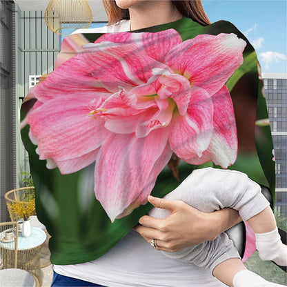 Pink Amaryllis Print Baby Seat Cover