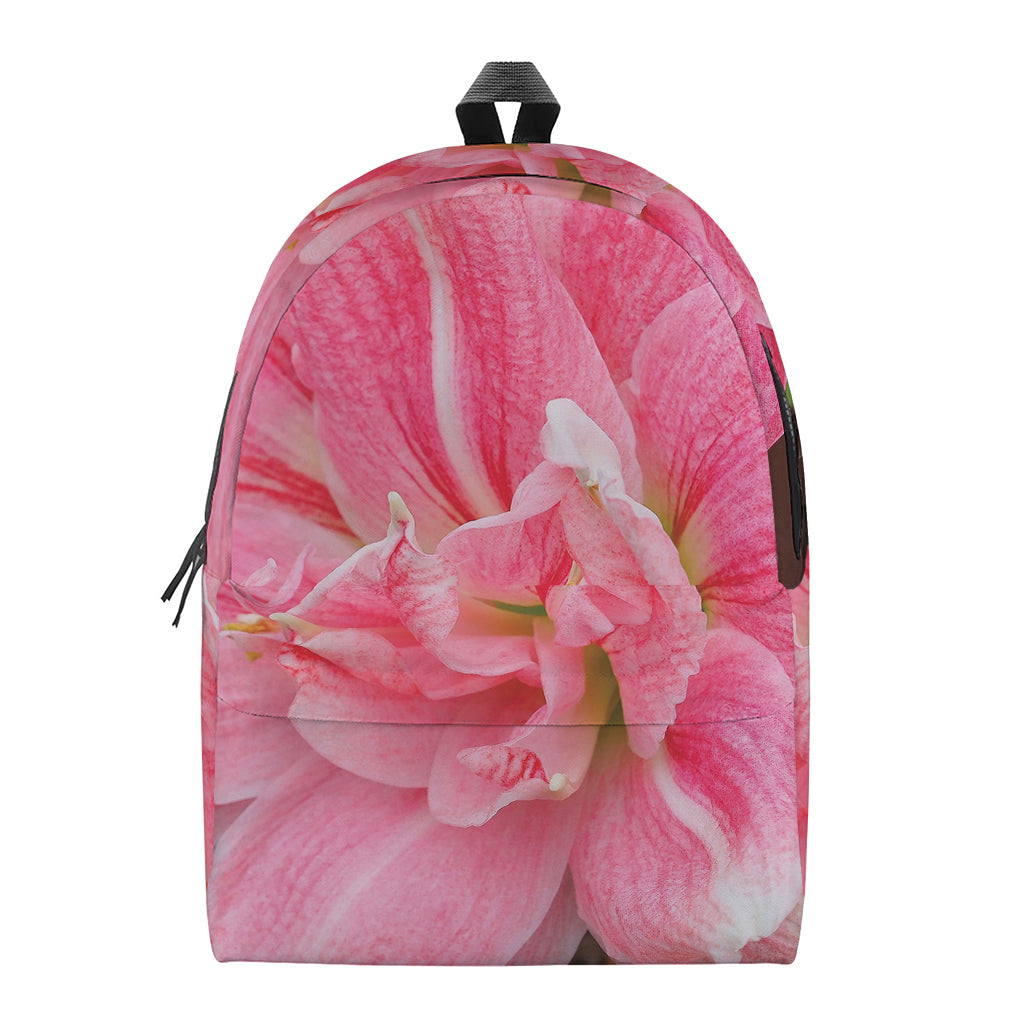 Pink Amaryllis Print Backpack