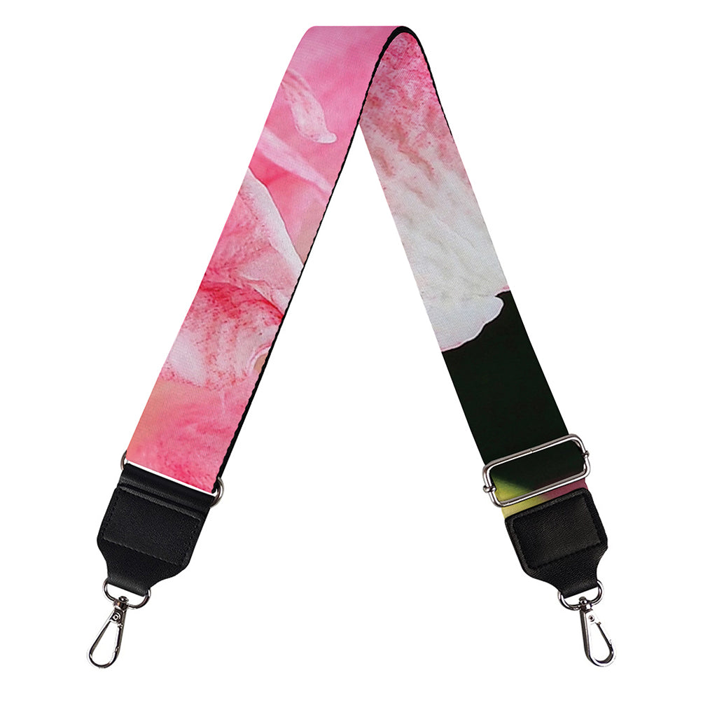 Pink Amaryllis Print Bag Strap