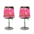 Pink Amaryllis Print Bar Stool Covers
