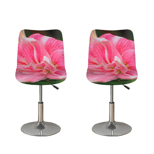 Pink Amaryllis Print Bar Stool Covers