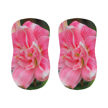 Pink Amaryllis Print Bar Stool Covers