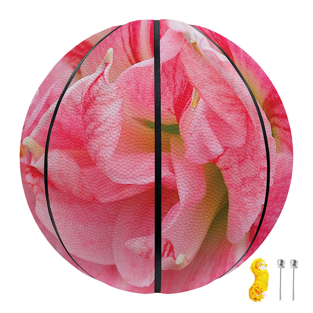 Pink Amaryllis Print Basketball