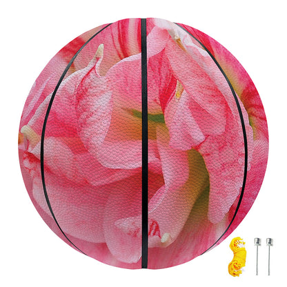 Pink Amaryllis Print Basketball