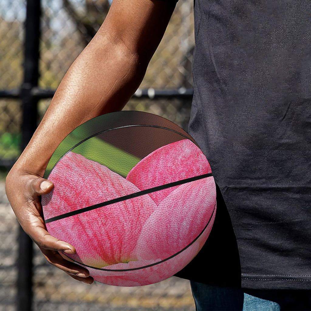 Pink Amaryllis Print Basketball