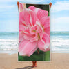 Pink Amaryllis Print Beach Towel