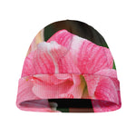 Pink Amaryllis Print Beanie