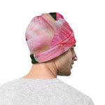 Pink Amaryllis Print Beanie