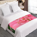 Pink Amaryllis Print Bed Runner