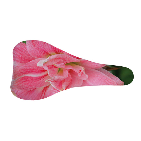 Pink Amaryllis Print Bicycle Seat Cover