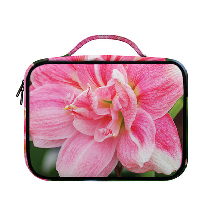 Pink Amaryllis Print Briefcase Bible Bag